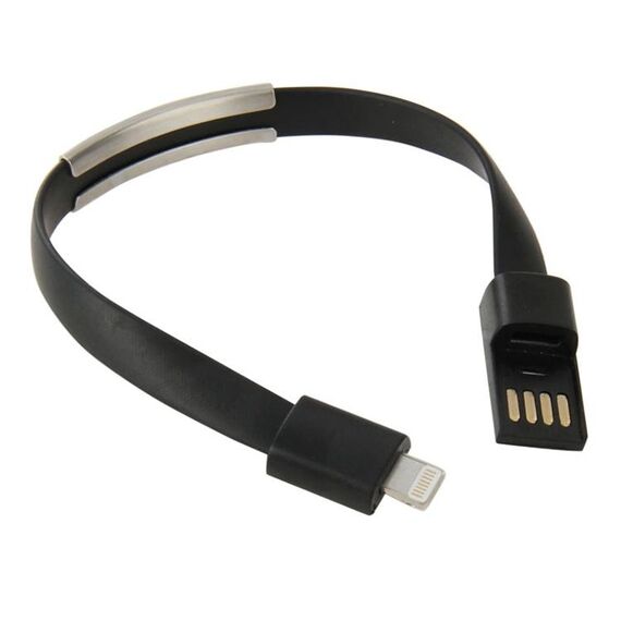 Cavo di ricarica dei dati di sincronizzazione del braccialetto indossabile per iPhone, iPad, lunghezza: 24 cm (nero)