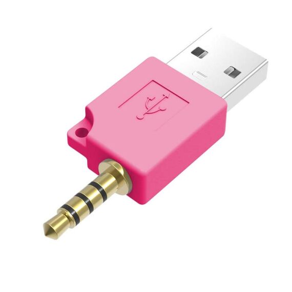 Adattatore per caricatore dock dati USB, Per iPod shuffle 3°/2° adattatore per caricabatterie dock dati USB, lunghezza: 4,6 cm (magenta)