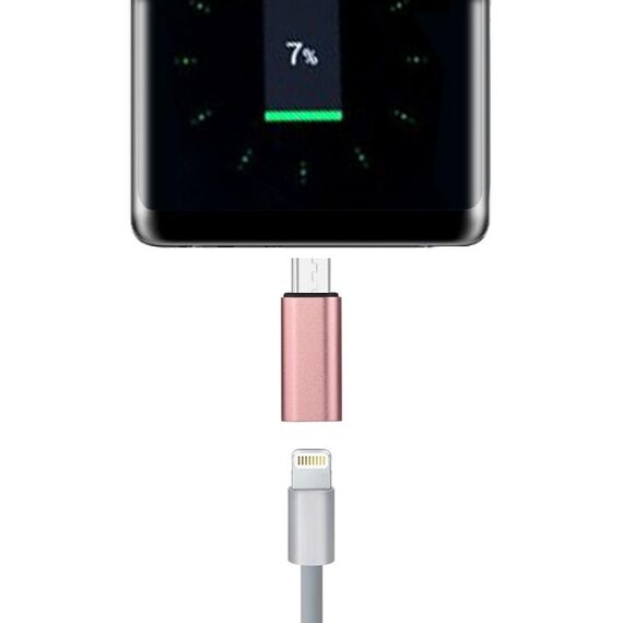 Adattatore guscio metallico maschio a 8 pin femmina a USB-C / tipo C, Per Galaxy S8 e S8 + / LG G6 / Huawei P10 e P10 Plus / Oneplus 5 / Xiaomi Mi6 e Max 2 e altri smartphone (oro rosa)