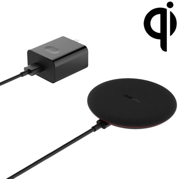 Caricabatterie wireless veloce intelligente standard Huawei 15W Max Qi con cavo 5A e spina di ricarica 10V / 4A (nero)