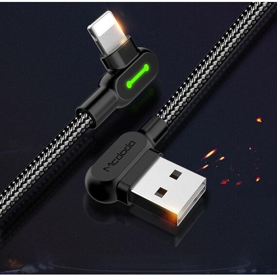 Cavo dati di ricarica rapida MCDODO 2A USB a 8 pin, lunghezza: 0,5 m (nero)