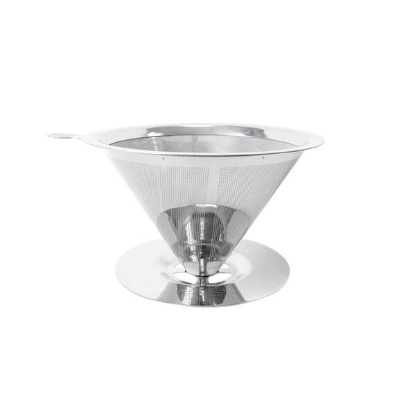 Filtro per caffè in acciaio inossidabile V60 con base per la preparazione del caffè versato, specifiche: 1-8 tazze, 300 maglie