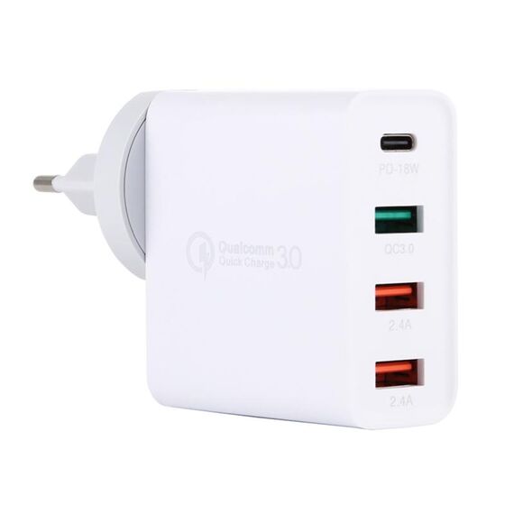 Caricabatterie da viaggio A3 PD 18W USB-C / Type-C + QC3.0 USB + doppia interfaccia USB
