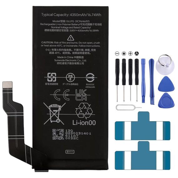 Per la sostituzione della batteria GLU7G da 4410 mAh per Google Pixel 6A