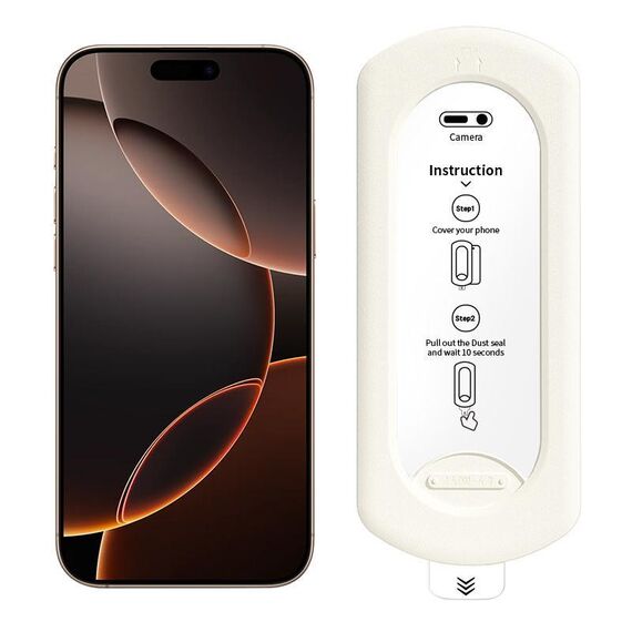 Pellicola in vetro temperato HD antipolvere per iPhone 16 Pro, facile da installare