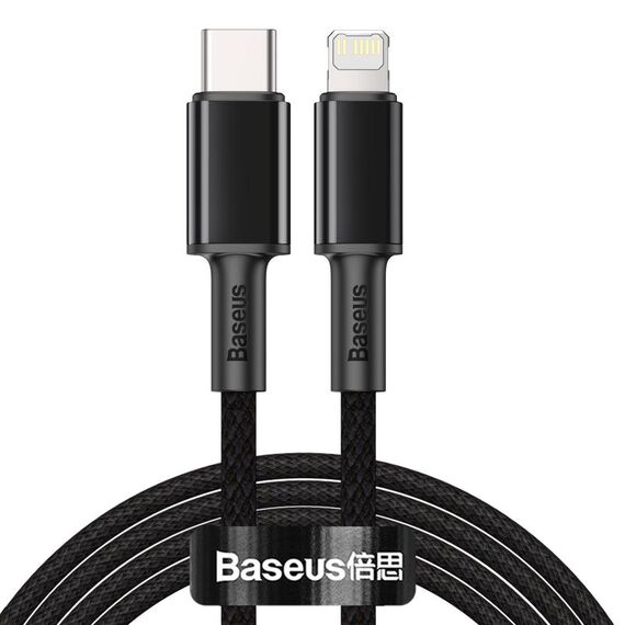 Baseus 20W Type-C / USB-C a 8 pin PD cavo dati di ricarica rapida intrecciato ad alta densità, lunghezza: 2 m (nero)