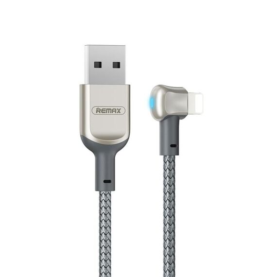 Remax RC-024i Sury Leyo Series 1.2M 2.4A Cavo dati da USB a 8 pin per iPhone, iPad (Silver)