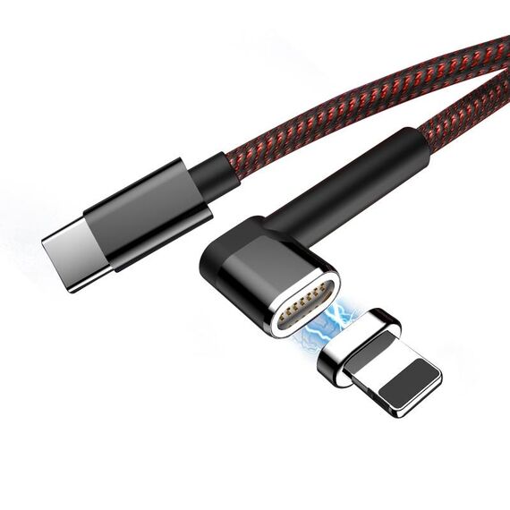 Cavo dati di ricarica magnetico a testa angolare PD da tipo C / USB-C a 8 pin