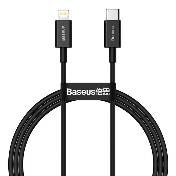 Baseus Superior Series CATLYS-A01 PD 20W USB-C / Type-C to 8 Pin Interface Fast Charging Data Cable, Cable Length: 1m(Black)