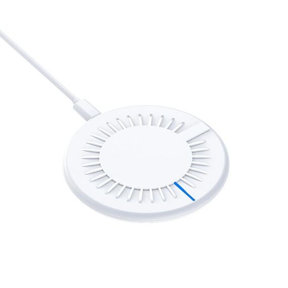 Carica rapida senza fili di forma rotonda da 15 W (bianco)
