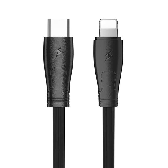 WK WDC-100 1m 2.0A Velocità di uscita Pro Series PD 18W Ricarica rapida Cavo di ricarica per sincronizzazione dati da USB-C / Type-C a 8 pin (nero)
