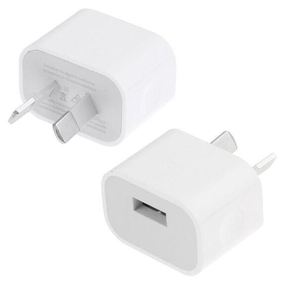 Adattatore per caricabatterie USB con spina AU, Adattatore per caricabatterie USB con spina AU (bianco)