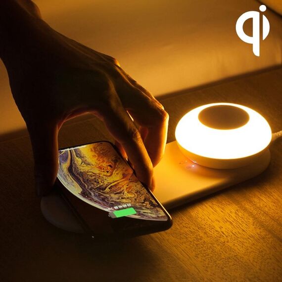 VN003 Lampada da scrivania a LED con ricarica wireless multifunzionale Luce notturna dimmerabile magnetica separata
