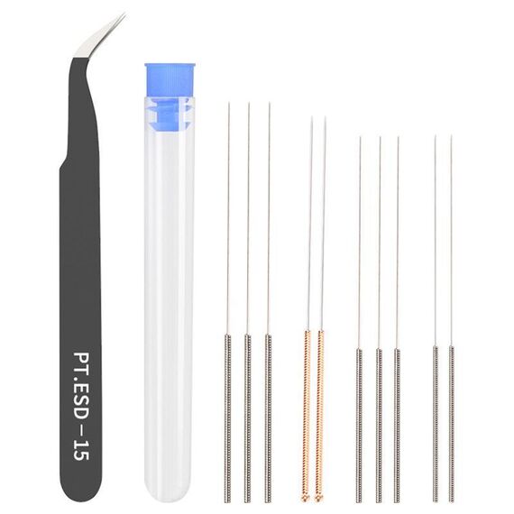 Kit di pulizia ugelli per stampante 3D 12 in 1, ugello MK8, ago di pulizia in acciaio inossidabile da 0,4 mm