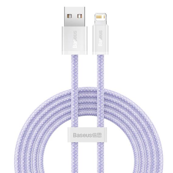 BASEUS CALD000505 serie dinamica 2.4A USB a 8 pin Cavo di ricarica rapido per ricarica veloce, lunghezza del cavo: 2m (viola)