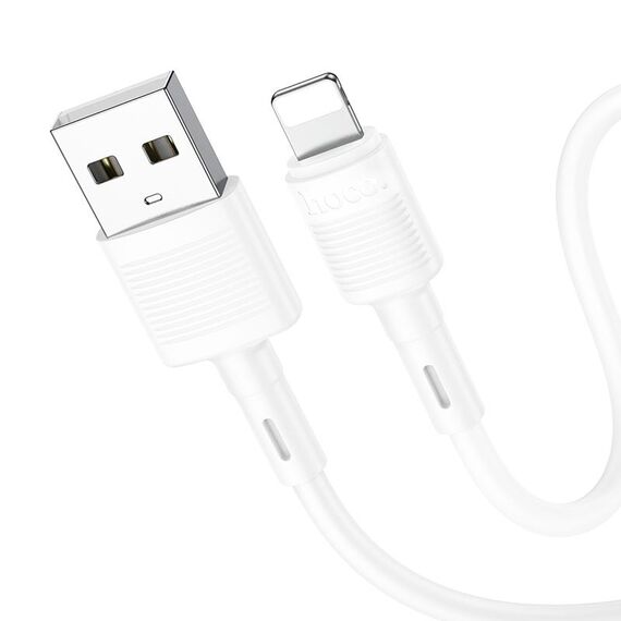Hoco X83 2.4A USB a 8 Pin Victory Cavo Dati di Ricarica，Lunghezza：1m (Bianco)
