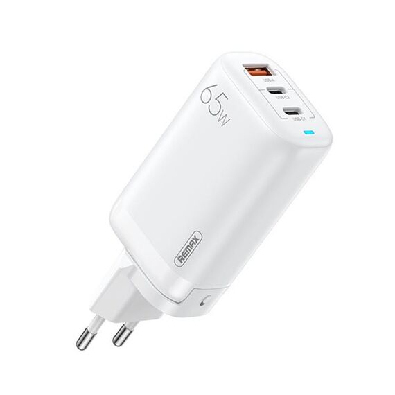 REMAX RP-U55 Territory Series 65W USB + doppia interfaccia USB-C / Type-C Caricabatterie rapido, specifica: Spina UE (bianca)