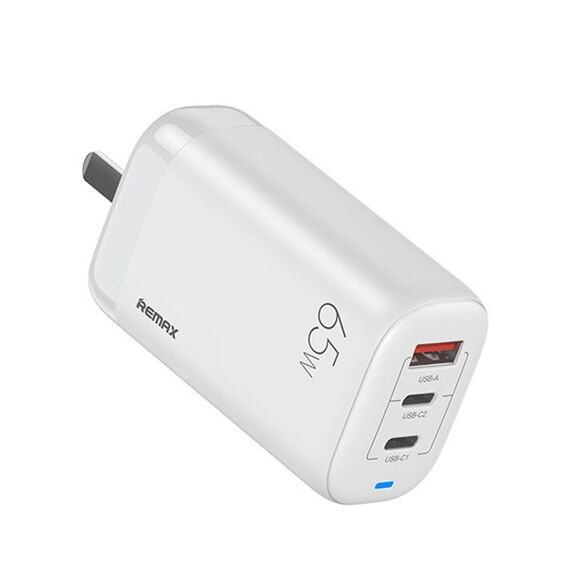 REMAX RP-U55 Territory Series 65W USB + doppia interfaccia USB-C / Type-C Caricabatterie rapido, specifica: spina CN (bianca)