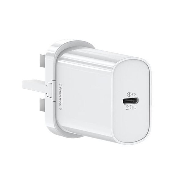 Caricabatterie rapido REMAX RP-U70 Jane Series 20W USB-C/Type-C PD, specifica: Spina UK (bianca)