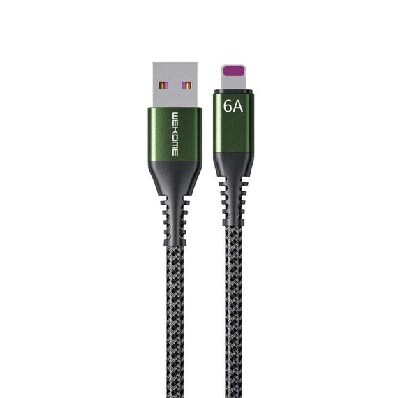 WEKOME WDC-169I Raython Series 6A USB a 8 pin Cavo dati di ricarica rapida Lunghezza: 1 m (nero)