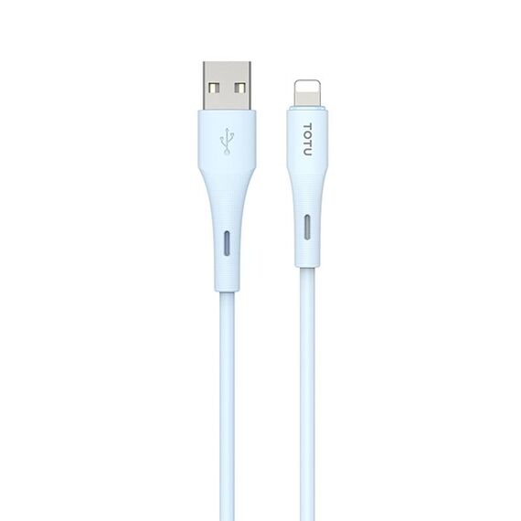 TOTU BL-017 Skin Sense Series Cavo dati in silicone da USB a 8 pin, lunghezza: 1 m (blu)