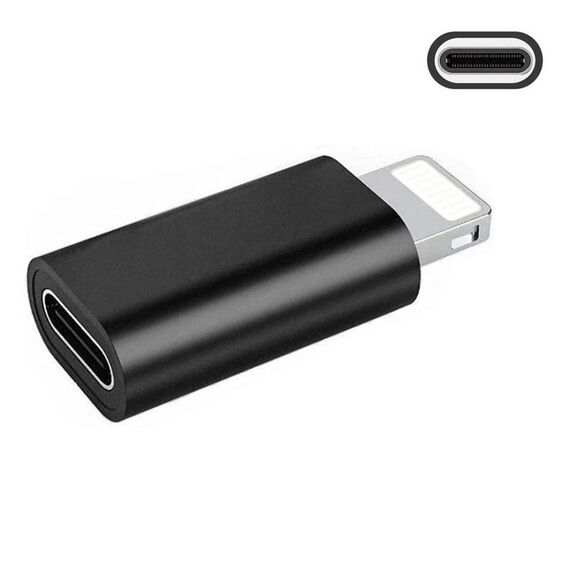 Enkay Hat-Prince HC-6 Mini ABS USB-C / Type-C da 3.1 a 8 pin Adattatore del connettore porta (nero)