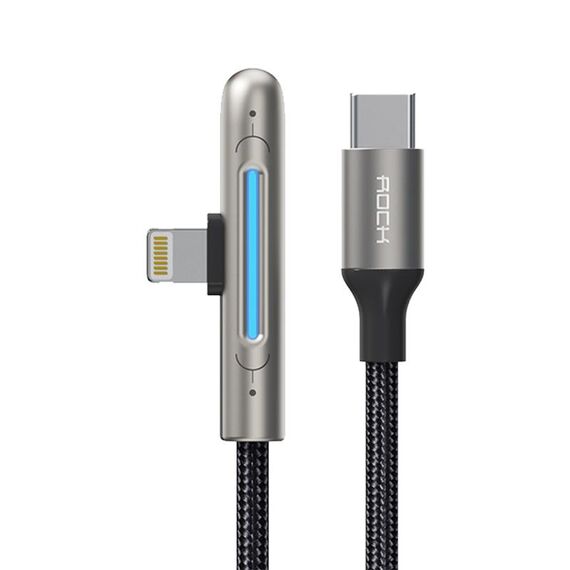 ROCK RCB0811 M3 20W USB-C/Type-C a 8 pin in lega di zinco Cavo dati di gioco mobile a ricarica rapida, lunghezza: 1 m
