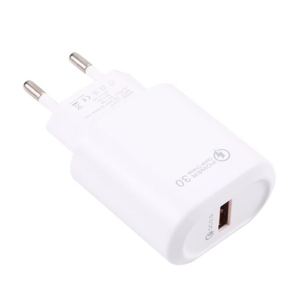 Caricabatterie rapido USB LZ-2117 18W QC3.0 3.1A, spina europea (bianco)