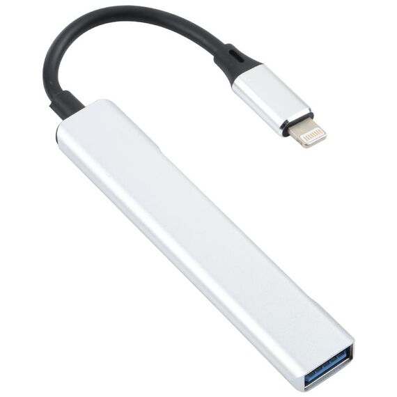 S-209 3 in 1 8 Pin maschio a Dual USB 2.0 + USB 3.0 Hub adattatore femminile (argento)