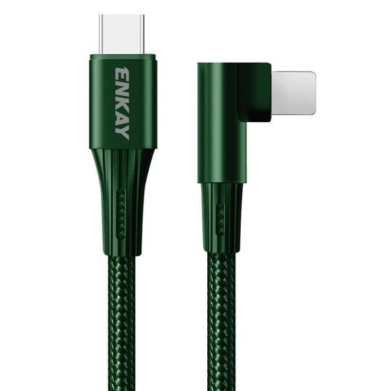 ENKAY PD 20W 3A USB-C / TYPE-C a 8 PIN CAVO DATI intrecciati in Nylon intrecciato in Nylon, Lunghezza: 1M (verde)