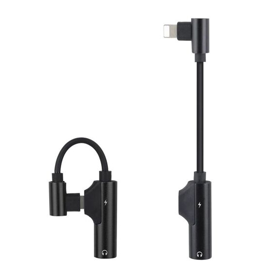Enkay ENK-AT109 Maschio da 8 pin a doppio cavo di trasferimento dei dati dell'adattatore da 8 pin (nero)