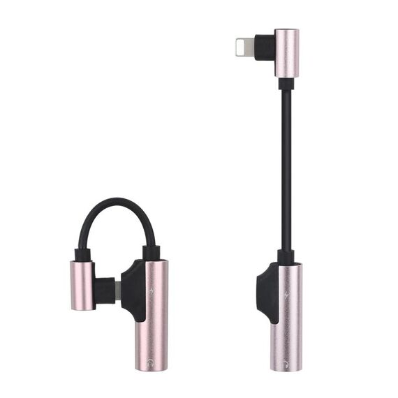 Enkay ENK-AT109 Maschio da 8 pin a doppio cavo di trasferimento dei dati dell'adattatore da 8 pin (rosa)