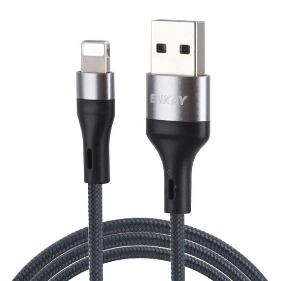 Enkay ENK-CB118 1M USB da 3.0 a 8 pin 3A Cavo dati di sincronizzazione rapida (grigio)
