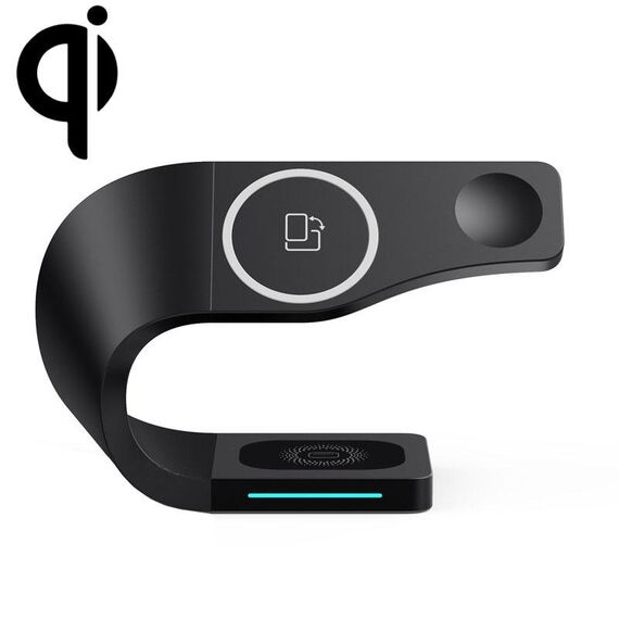 LFX-178 Caricabatterie wireless 4 in 1 per iPhone 12/13 e iWatch e AirPods (nero)