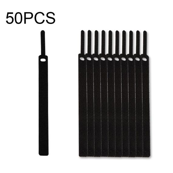 50 PZ Organizzatore di Cavi Dati Autoadesivi a Forma di Ago Fasci Colorati 10 x 130 mm (Nero)