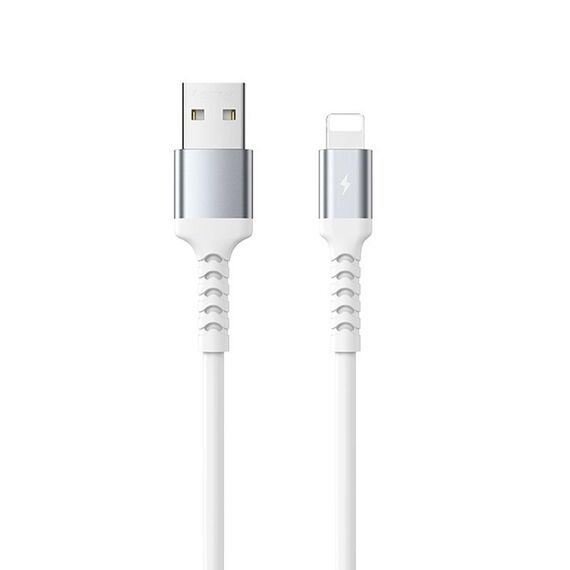 REMAX RC-C008 Cavo dati morbido anti-rottura da USB a 8 pin 2.4A TPE, lunghezza 1 m (bianco)