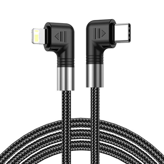 Cavo dati A9 da 30 W USB-C/tipo C a 8 pin a doppio gomito, lunghezza: 3 m