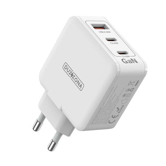 DUZZONA T9 65W Dual USB-C / Type-C+USB GaN Caricabatterie rapido, specifica: spina europea