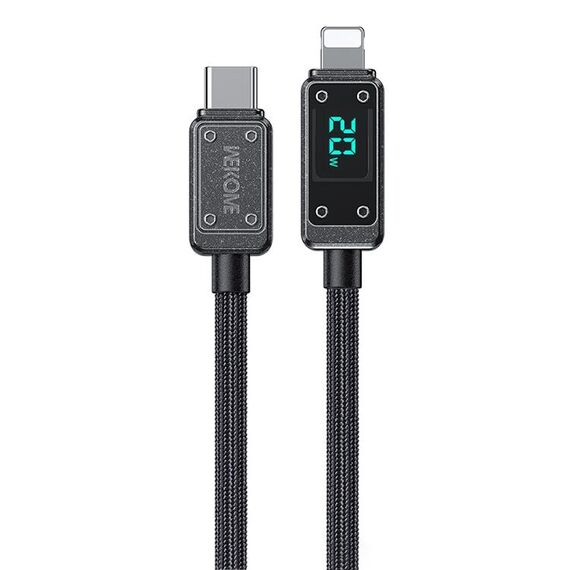 WK WDC-08 PD 20W USB-C/Type-C a 8 pin cavo dati display digitale, lunghezza: 1 m (nero)