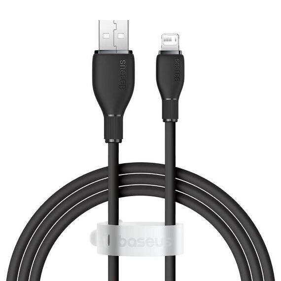 Baseus Pudding Series 2.4A Cavo dati di ricarica rapida da USB a 8 pin, lunghezza: 1,2 m (nero)