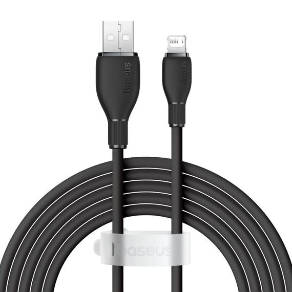 Baseus Pudding Series 2.4A USB a 8 pin cavo dati di ricarica rapida, lunghezza: 2 m (nero)