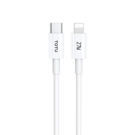 Cavo dati TOTU CB-1-PD da 27 W USB-C/Type-C a 8 pin, lunghezza: 1 m (bianco)