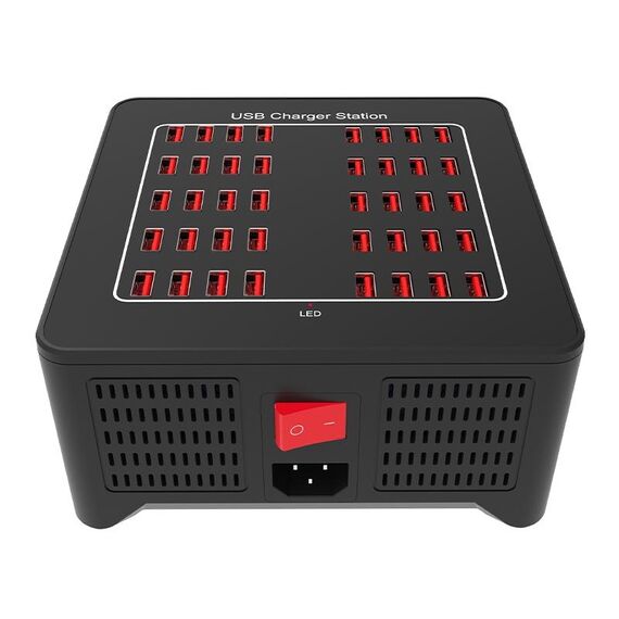 YFY-A76 Stazione di ricarica intelligente USB da 200 W 40 porte (spina UK)
