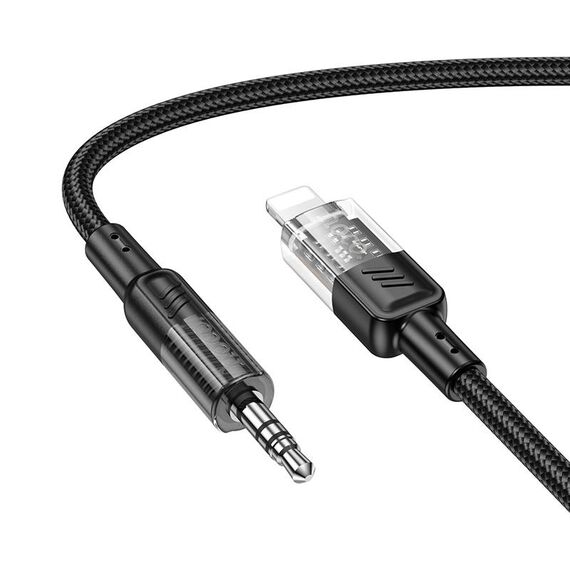 hoco UPA27 Cavo adattatore audio cristallino da 8 pin a 3,5 mm (nero)