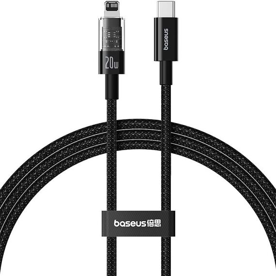 Baseus CB000093 Cavo dati di ricarica rapida serie CD PD20W da USB-C / Type-C a 8 pin, lunghezza: 2 m (nero)