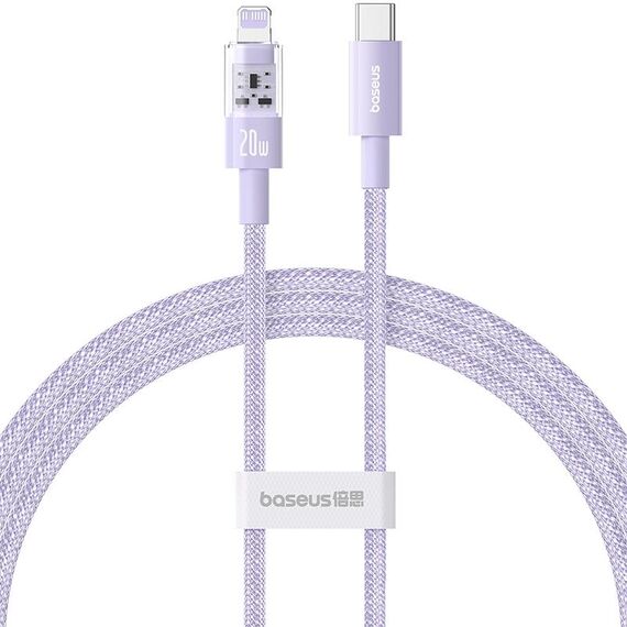 Baseus CB000093 Cavo dati di ricarica rapida USB-C/Type-C a 8 pin serie CD PD20W, lunghezza: 2 m (viola)