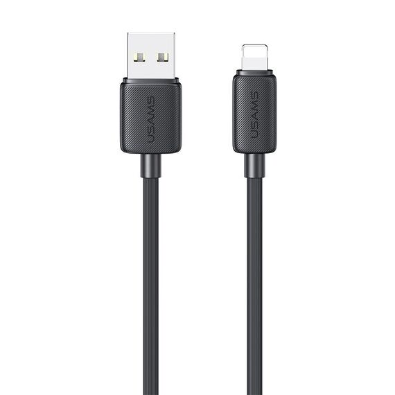USAMS US-SJ689 Cavo dati di ricarica rapida a strisce da USB a 8 pin 2,4 A, lunghezza: 2 m (nero)