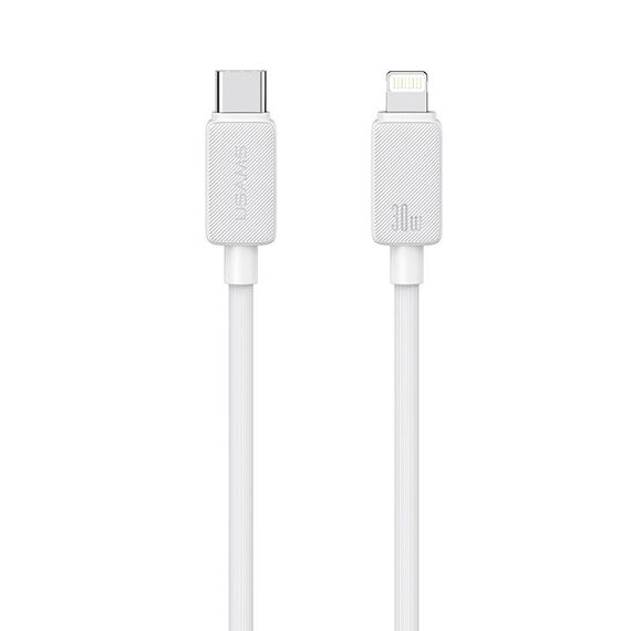 USAMS US-SJ692 Cavo dati a ricarica rapida a strisce da USB-C / Type-C a 8 pin 30 W, lunghezza: 3 m (bianco)