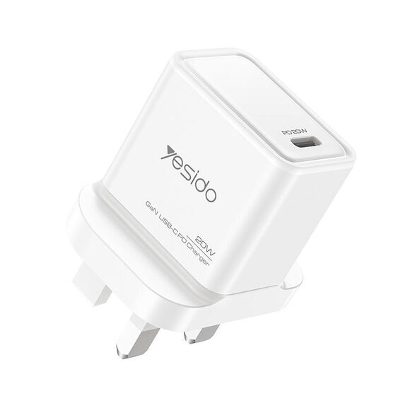 Caricatore GaN tipo C a doppia porta Yesido YC79 PD20W, presa UK