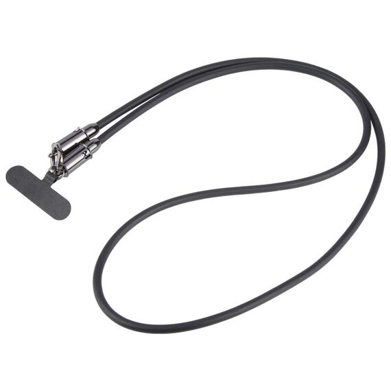 Cavo dati in silicone da tipo C a 8 pin Cordino anti-smarrimento per telefono, lunghezza: 1,2 m (nero)